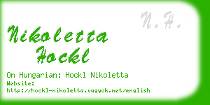 nikoletta hockl business card